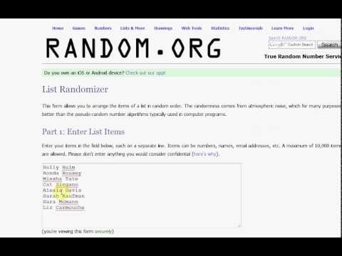 RANDOM BRACKET FOR WBW SIMULATION TOURNAMENT