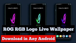 Asus ROG Phone RGB Logo LIVE WALLPAPER| Download ROG RGB  LIVE WALLPAPER in any android mobile screenshot 1