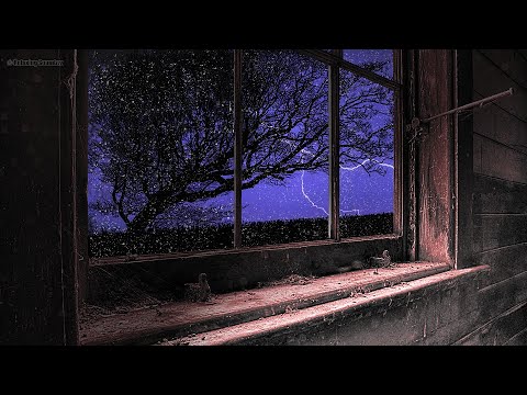 6 Hour Thunder & Rain on Cabin Window | Sleep, Relaxation, Focus | Heavy Rain Sounds in HD thumbnail