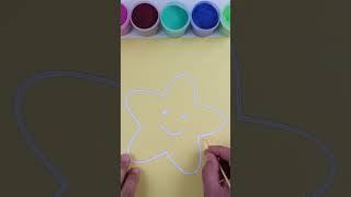 creative diy sand painting star- /colors/sand art/ coloring star-