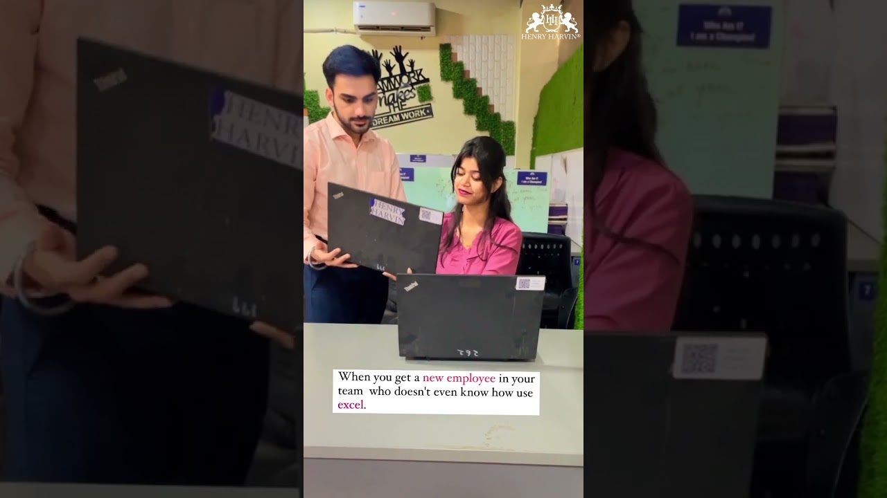 When you get a new employee in your team who doesn't even know how to use excel