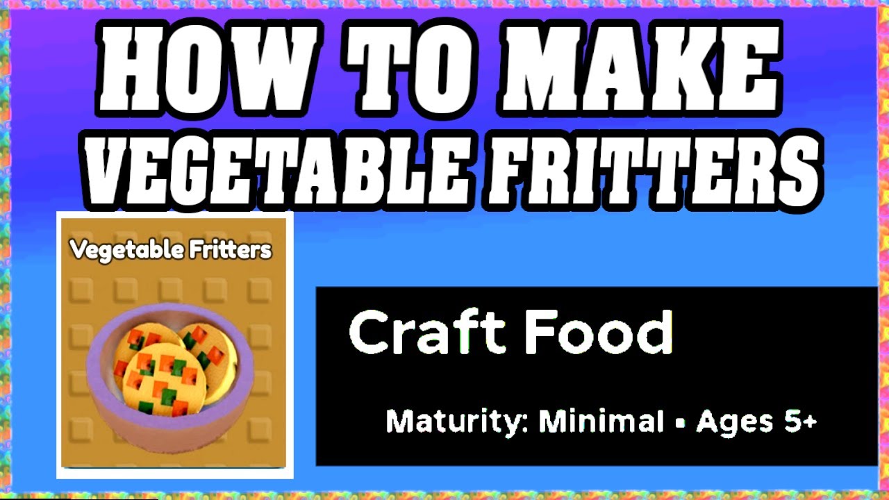 Как приготовить овощные оладьи в CRAFT FOOD ROBLOX [Открыть новый рецепт] [прохождение]