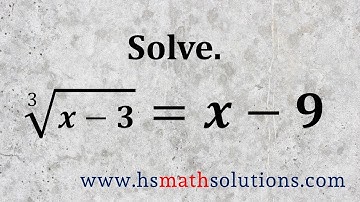 Solving a Radical Equation with a Cube Root (Example)