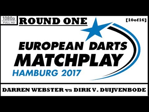 Round 1 [10of16]: Darren Webster v Dirk van Duijvenbode & Interview - European Darts Matchplay