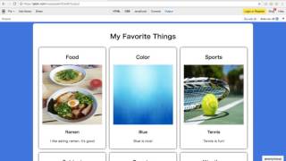HTML/CSS Favorite Cards Project - Part 01
