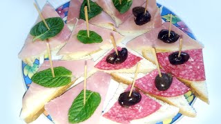 Homemade canapes recipes | طريقة عمل المملحات الكنابية