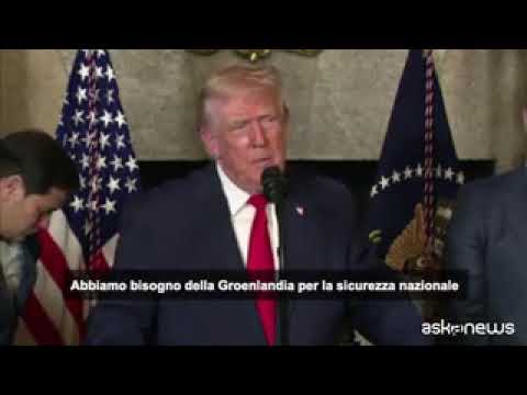 Video Trump: «Abbiamo bisogno la Groenlandia per la sicurezza nazionale»