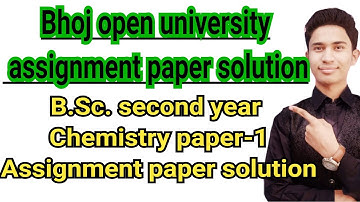 Bhoj  open university B.sc. second year chemistry assignment paper solution,nernst equation,dropping