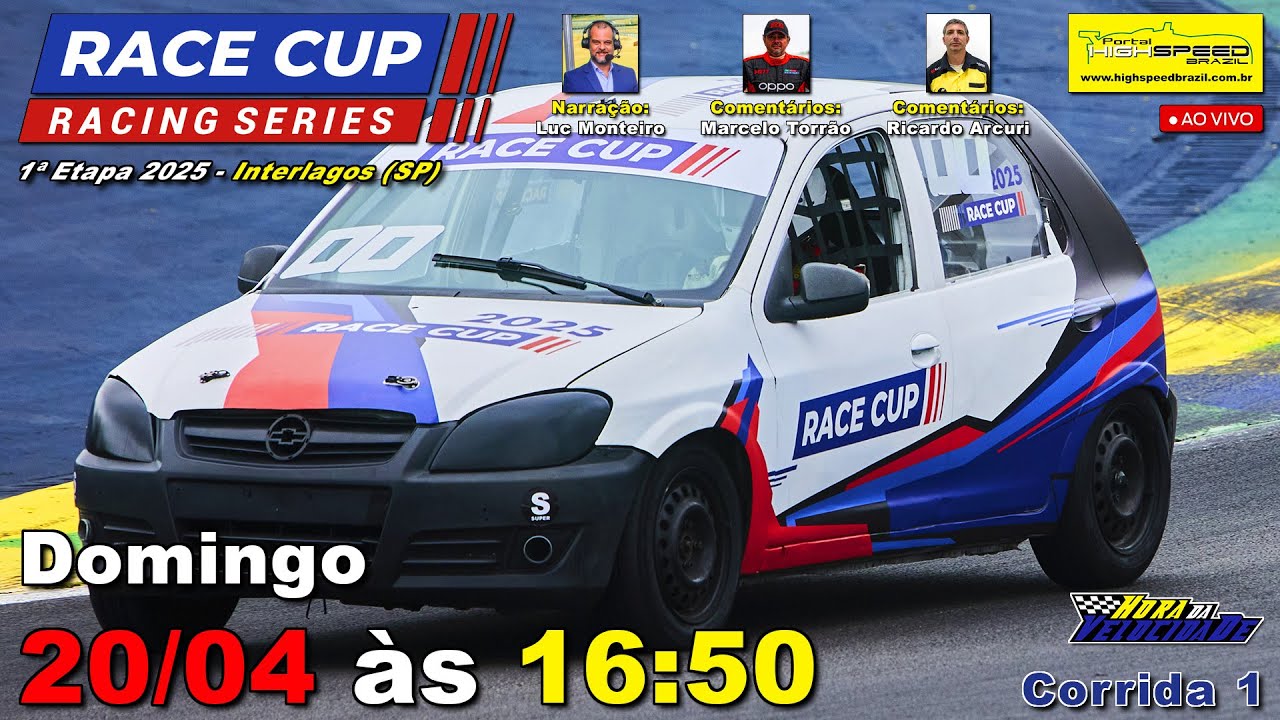 🔴 RACE CUP | Corrida 1 | 1ª Etapa 2025 | Interlagos (SP) | Ao Vivo ...