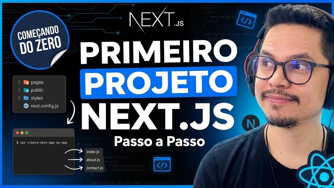 Criando seu primeiro projeto Next.js (passo a passo do zero) - YouTube