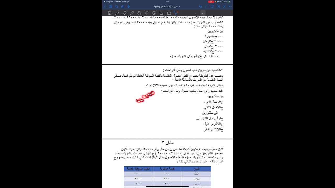 تكوين شركات التضامن وادارتها