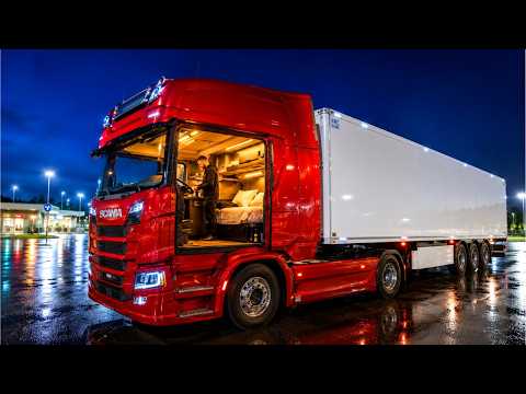 How European Truck Drivers Sleep & Live in a Cab for Months