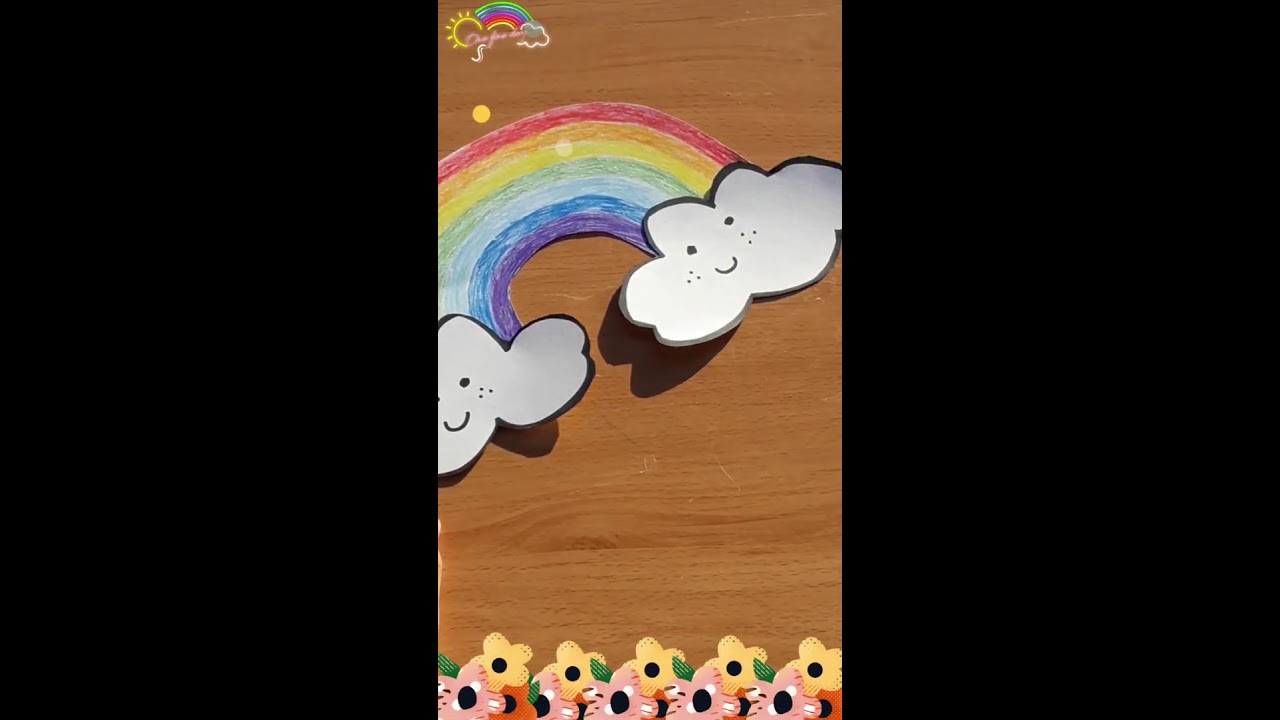 🌈COULEURS  de L'ARC-EN-CIEL / FR Dessiner et colorier un arc en ciel facilement
