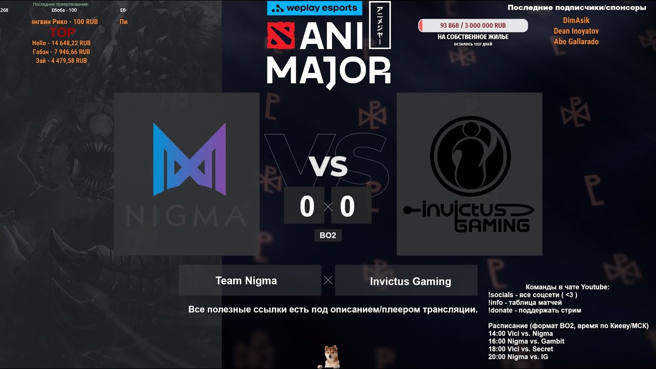 [RU] WePlay AniMajor | Team Nigma vs Invictus Gaming | BO2 @4liver
