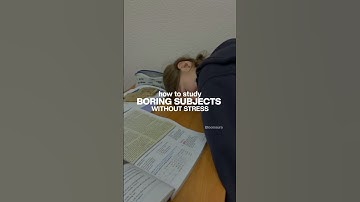 how to study boring subjects without stress 🔥📈
