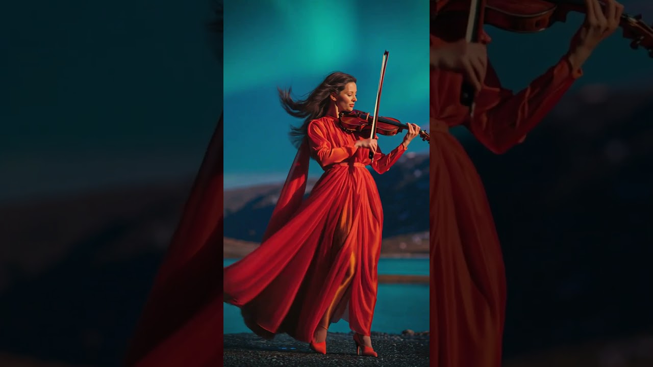 Beyond the Frozen Light | Nordic Violin Shorts (Cinematic Aurora Ambient)