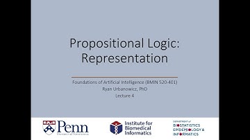 Lecture 4: Propositional Logic - Representation