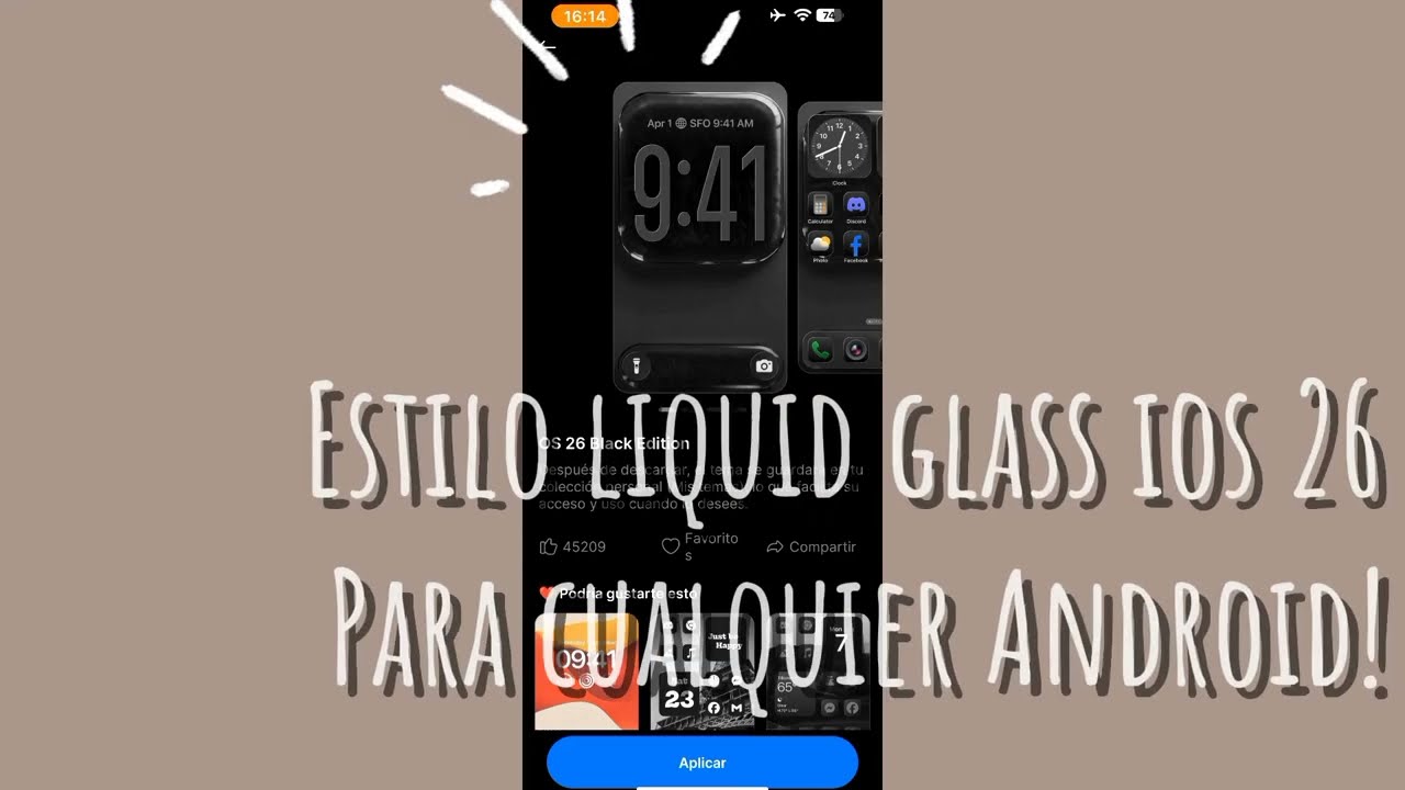 Launcher iOS 26 Liquid Glass Para Android!!!!! | con iconos liquid Glass l