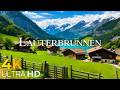 Lauterbrunnen 4K 🇨🇭 Valley of 72 Waterfalls &amp; Majestic Swiss Alps UHD