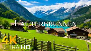 Lauterbrunnen 4K 🇨🇭 Valley of 72 Waterfalls & Majestic Swiss Alps UHD