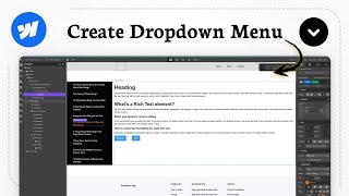 How to create dropdown menu in Webflow (Menu Design)