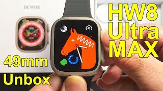 DEMOR HW8 Ultra Max 49mm Smart Watch Series 8 2.05inch IWO Smartwatch Unboxing Review