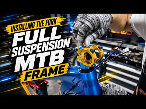 Installing the Fork on our Full Suspension MTB Frame!#icancycling #p9