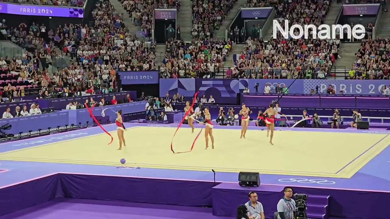 France Group Paris 2024 Olympic 3 Ribbons 2 Balls #rhythmicgymnastics #parisolympic