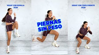 PIERNAS DELGADAS  💙🦵EJERCICIOS para FORTALECER Y ADELGAZAR piernas RÁPIDO sin peso ni material