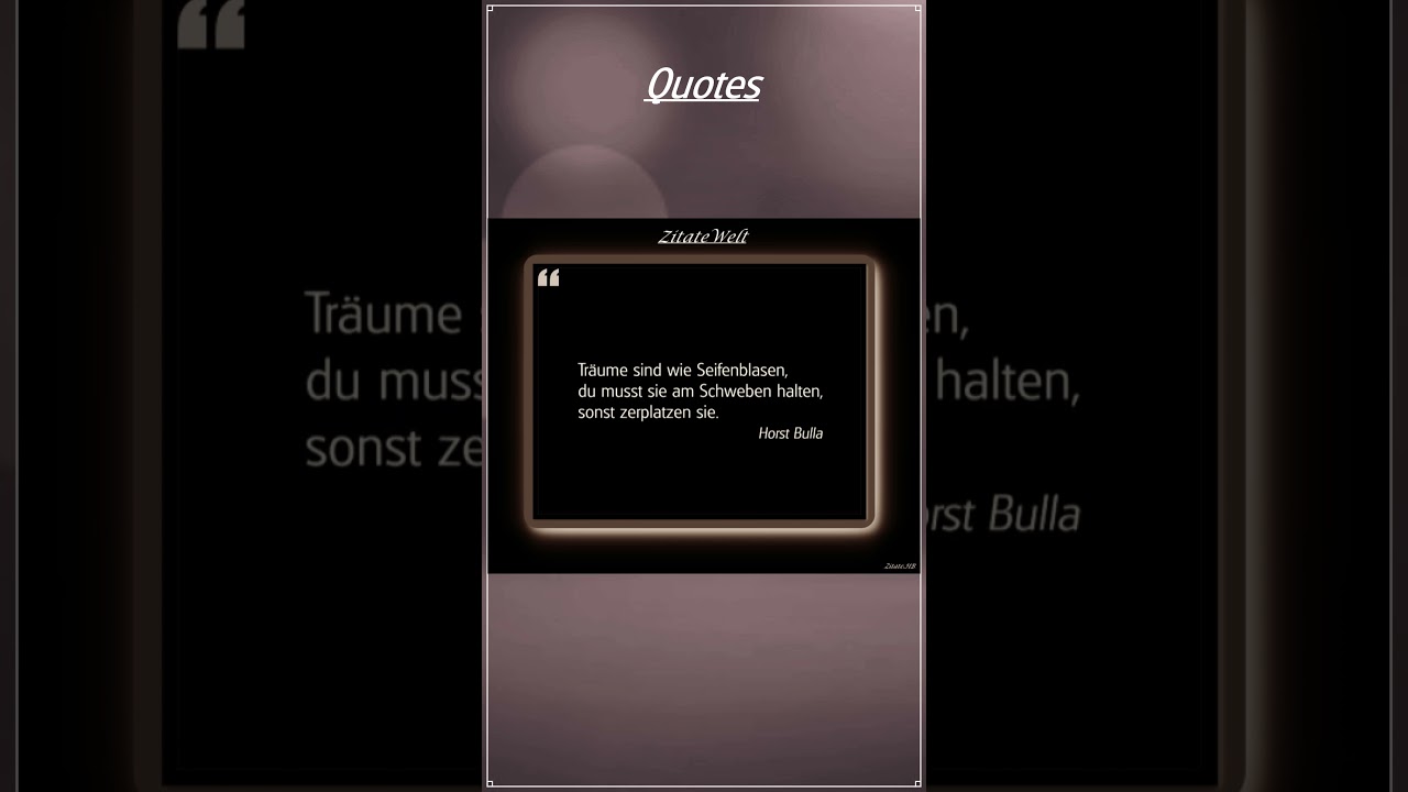 "Träume sind wie Seifenblasen" | 