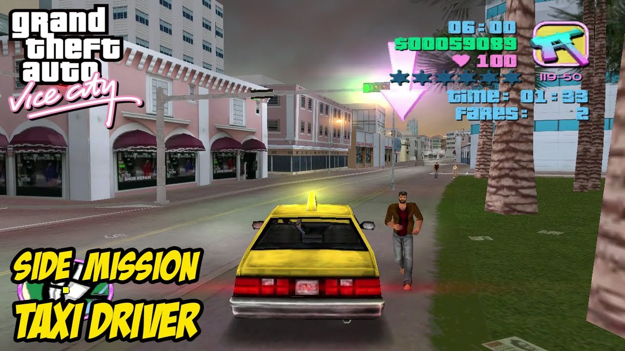 GTA VICE CITY Side MISSION Taxi Driver YouTube 