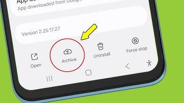 Archive apps Settings on Android Phone