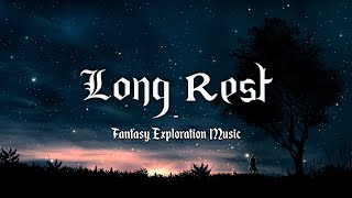 Nightfall | D&D/TTRPG Calm Fantasy Music | Night and Campfire Ambient Sounds  | 1 Hour