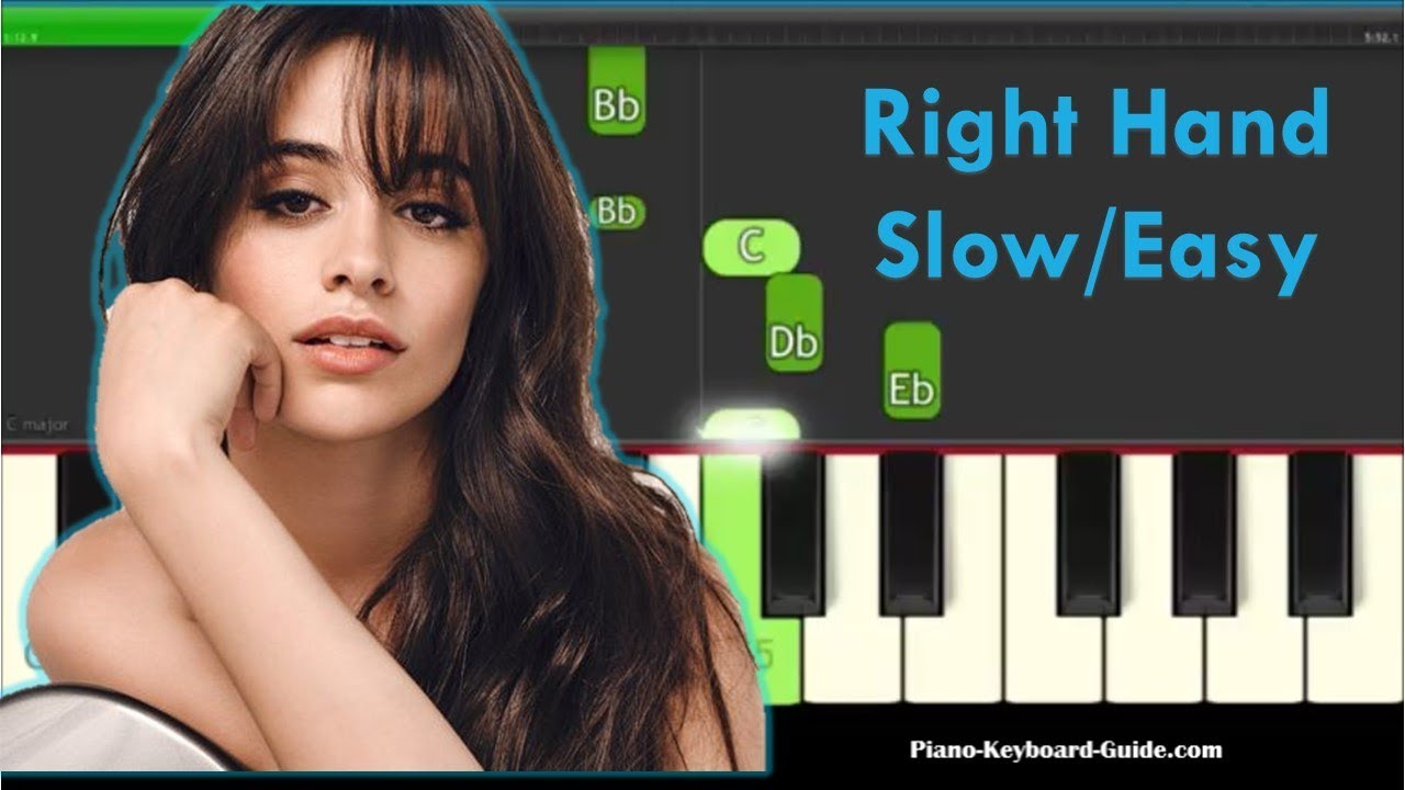 Camila Cabello - Something's Gotta Give Right Hand, Slow, Easy Piano Tutorial