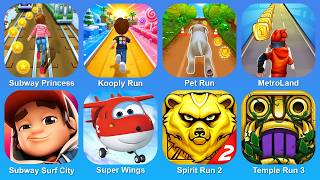 Subway Princess,Kooply Run,Pet Run,MetroLand,Subway Surf City,Super Wings,Spirit Run 2,Temple Run 3 screenshot 2