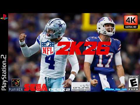 NFL 2K26 Cowboys vs Bills | Full Game [PCSX2 4K60FPS]