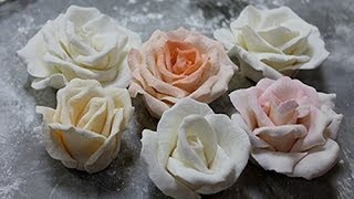 Как сделать РОЗЫ из мастики/ How to Make a Sugar Rose