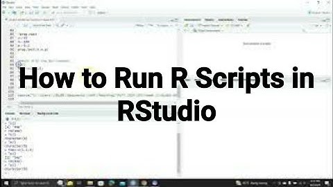 How to Run R Scripts in RStudio