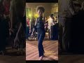 Fashion model is enjoying dance after fashion show