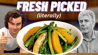 Anthony Bourdains Unknown Salad Recipe | Back to Bourdain E26
Were taking fresh asparagus from my Dads garden, and jazzing it up the french way. I havent seen this salad anywhere on the interwebs. Hope you enjoy! Learning to make Asparagus & Haricots Verts Salad with Anthony Bourdains Les Halles Cookbook.
🔪 My Essentials
Anthony Bourdains Les Halles Cookbook: https://amzn.to/3ZEgYr3
My Favorite Knife: https://amzn.to/3PZ6eAi
My Apron (other colors available): https://amzn.to/45uQOZr
Please note as an Amazon Associate I earn (a rather small percent 😅) from qualifying purchases through these links. Thank you!
💜 Support me and get a shoutout! - https://ko-fi.com/mitchmai
⭐️ Subscribe: https://www.youtube.com/channel/UCej3
🎵 TikTok: https://www.tiktok.com/@mitchmoves1?
📸 Instagram: https://www.instagram.com/mitch.mai/?
📚 Chapters
00:00 - Anthony Bourdains Asparagus & Haricots Verts Salad
01:03 - Breaking Down The Ingredients
01:20 - Prepping The Dish
02:22 - Comment Of The Week!
04:18 - Plating, Tasting, What I Would Do Different
🍎 Ingredients
• salt
• 1 bunch fresh asparagus (thin, brightly colored, tender all the way down)
• 6 oz / 168 g haricots verts
• 3 tbsp / 42 ml extra-virgin olive oil
• juice of 1/2 lemon
• white pepper
• 1 navel orange , segmented
🫕 Equipment
• large pot
• slotted spoon
• large bowl, filled with ice water
• small bowl
• fork
• salad bowl
#anthonybourdain #salad #asparagus Anthony Bourdains Unknown Salad Recipe | Back to Bourdain E26