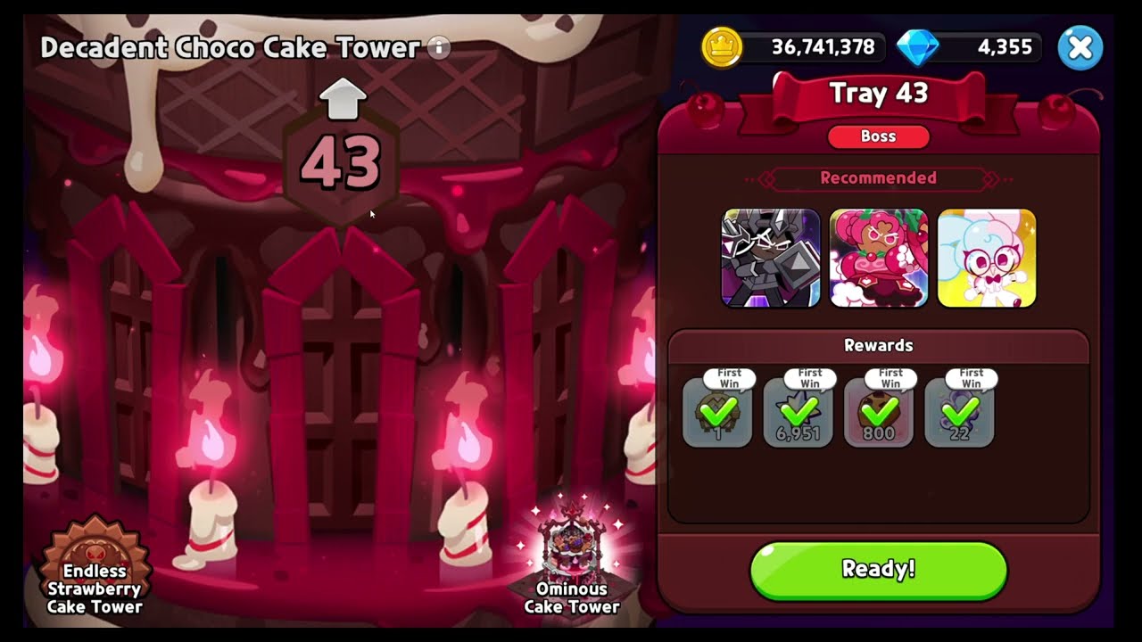 Decadent Choco Cake Tower Tray 43  - Cookie Run Kingdom