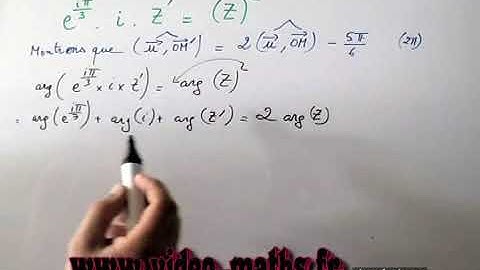 Argument et notation exponentielle de nombres complexes.