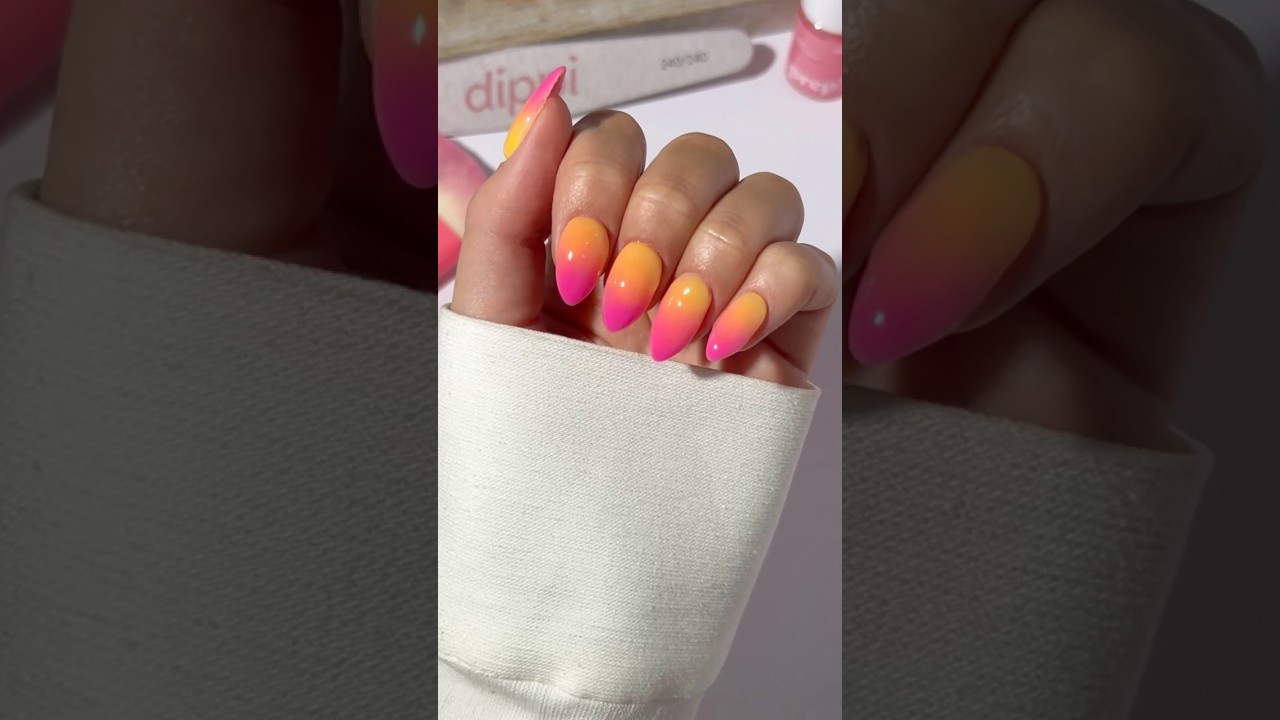 Vackra ombre naglar 💛🎀 