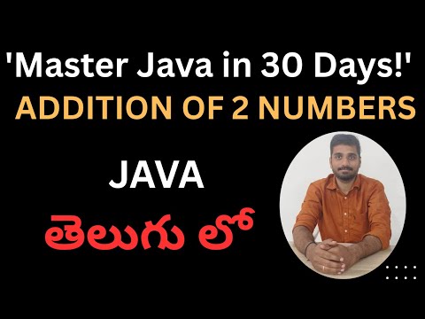 Addition of two numbers in Java(Telugu)
