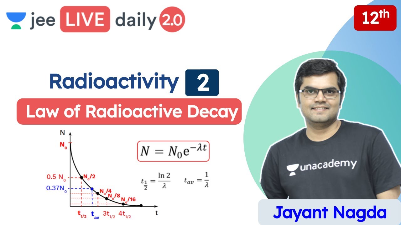 JEE: Radioactivity L2 | Law of Radioactive Decay | Unacademy JEE | JEE Physics | Jayant Nagda