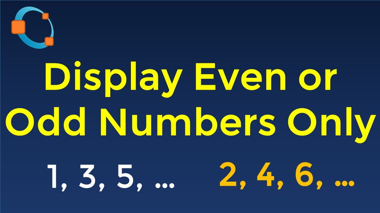 Matlab/Octave Tutorial: Display Even Or Odd Numbers Only