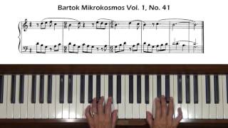 Bartok Mikrokosmos Vol. 2, No. 41 Piano Tutorial