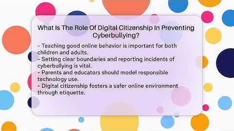 What Is The Role Of Digital Citizenship In Preventing Cyberbullying? - Everyday-Networking