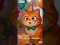 celebrating birthday with Delicious Cake Full Of Candles #cat #cute #funny #cutecat #funnycats