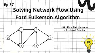 Ford Fulkerson Algorithm For Maximum Flow Minimum Cut Example